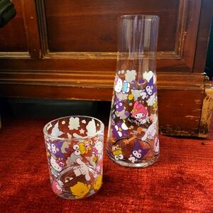 New! Hello Kitty and Friends Carafe and Glass Gift Collector Set